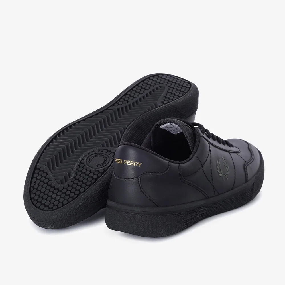 Мужские низкие кроссовки B11 Leather чёрно-зелёные от Fred Perry — фото 4