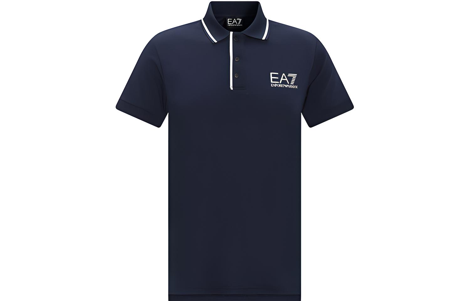 

EMPORIO ARMANI Рубашка-поло EA7 мужская, темно-синяя