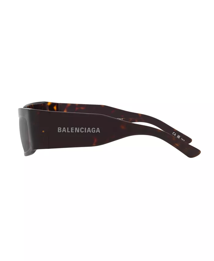 Унисекс прямоугольные солнцезащитные очки, BB0328S Balenciaga, коричневый — фото 3