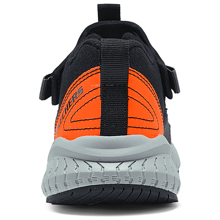 Детские ботинки Mid Top черно-оранжевые Skechers, черный/оранжевый — фото 3