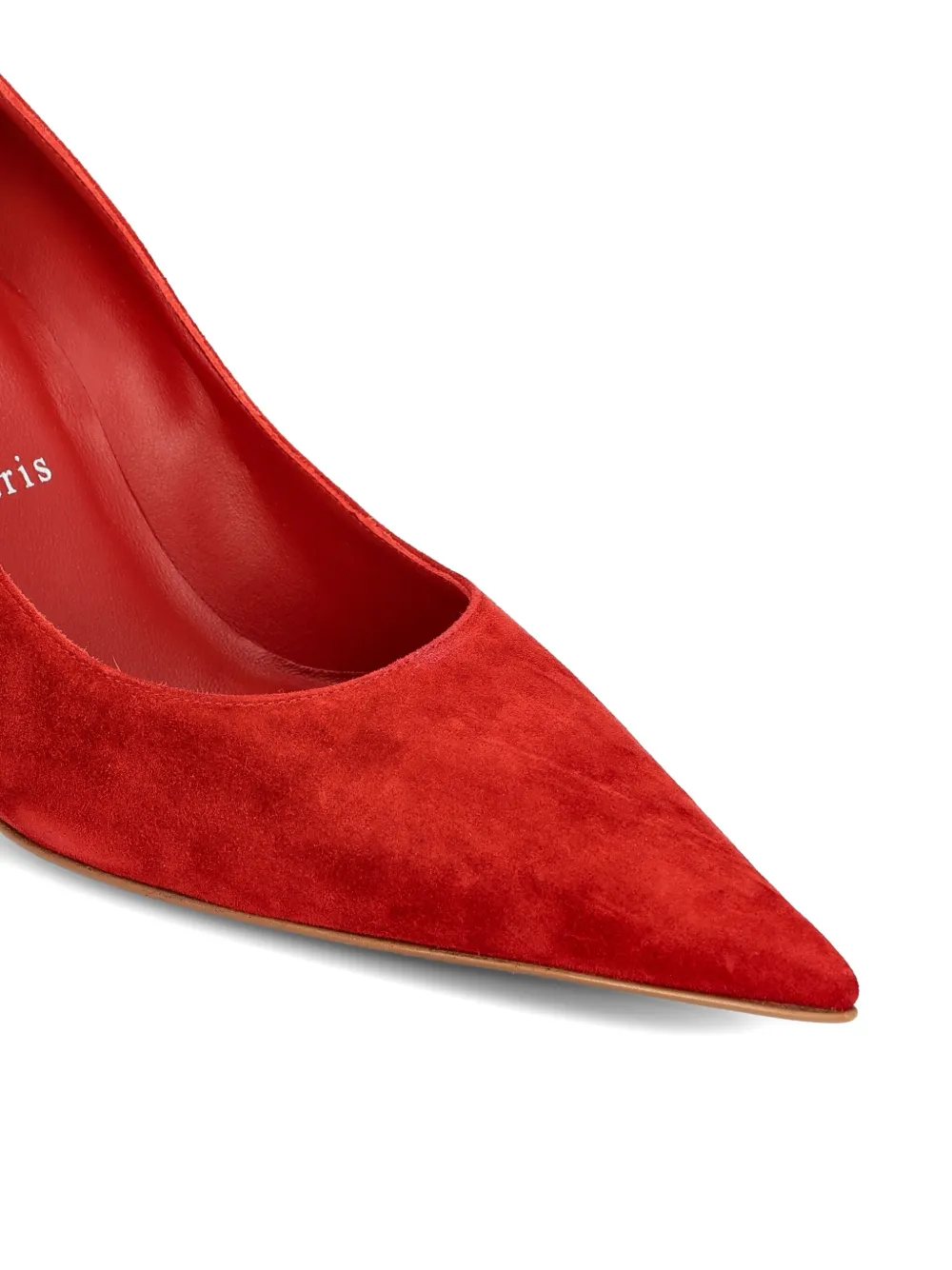 Туфли-лодочки на каблуке 85 мм из кожи Christian Louboutin, красный — фото 3