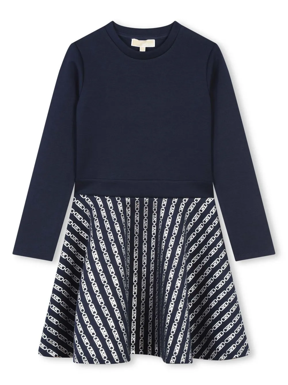 

Расклешенное платье с монограммой Michael Kors Kids, синий