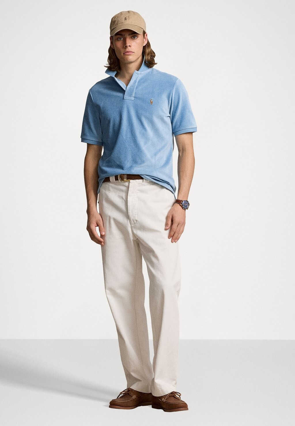

Рубашка поло CLASSIC FIT KNIT CORDUROY POLO SHIRT Ralph Lauren, синий