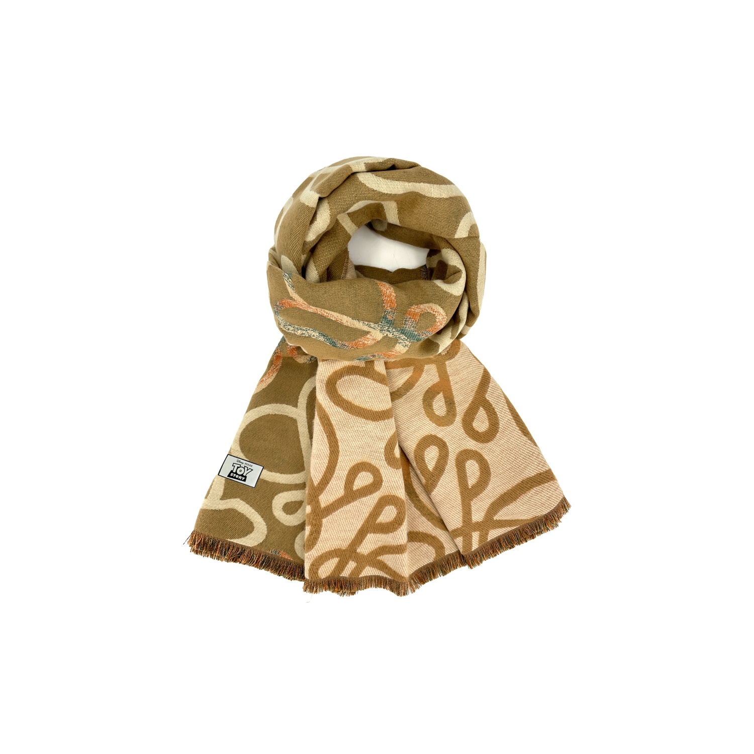 

Disney Полиэстеровый вязаный шарф унисекс, Curved Khaki