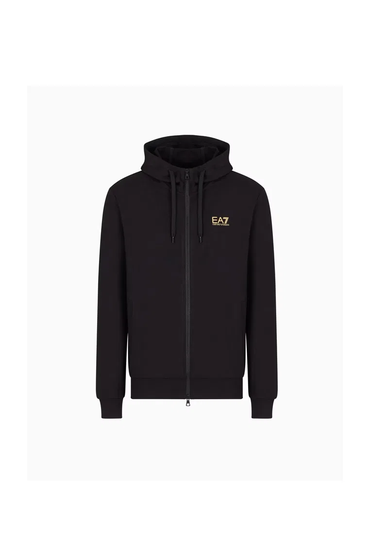 Толстовка с капюшоном, хлопок, модель 8NPM33, EA7, черный Emporio Armani