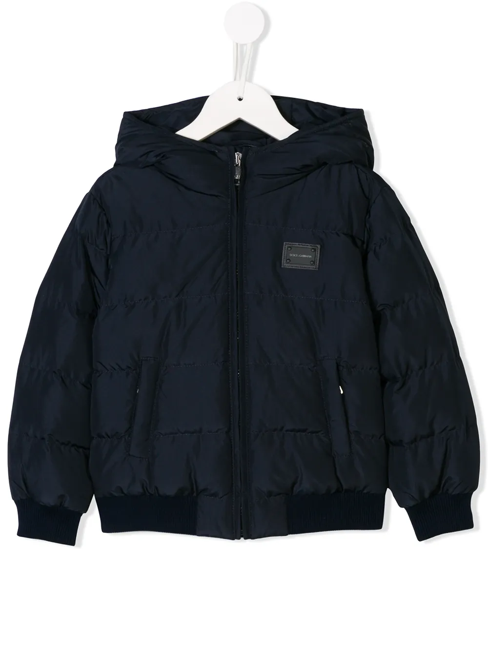 

Пуховик на молнии Dolce & Gabbana Kids, синий