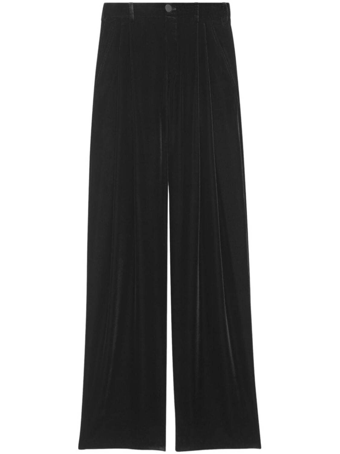 

Saint Laurent бархатные брюки широкого кроя, черный