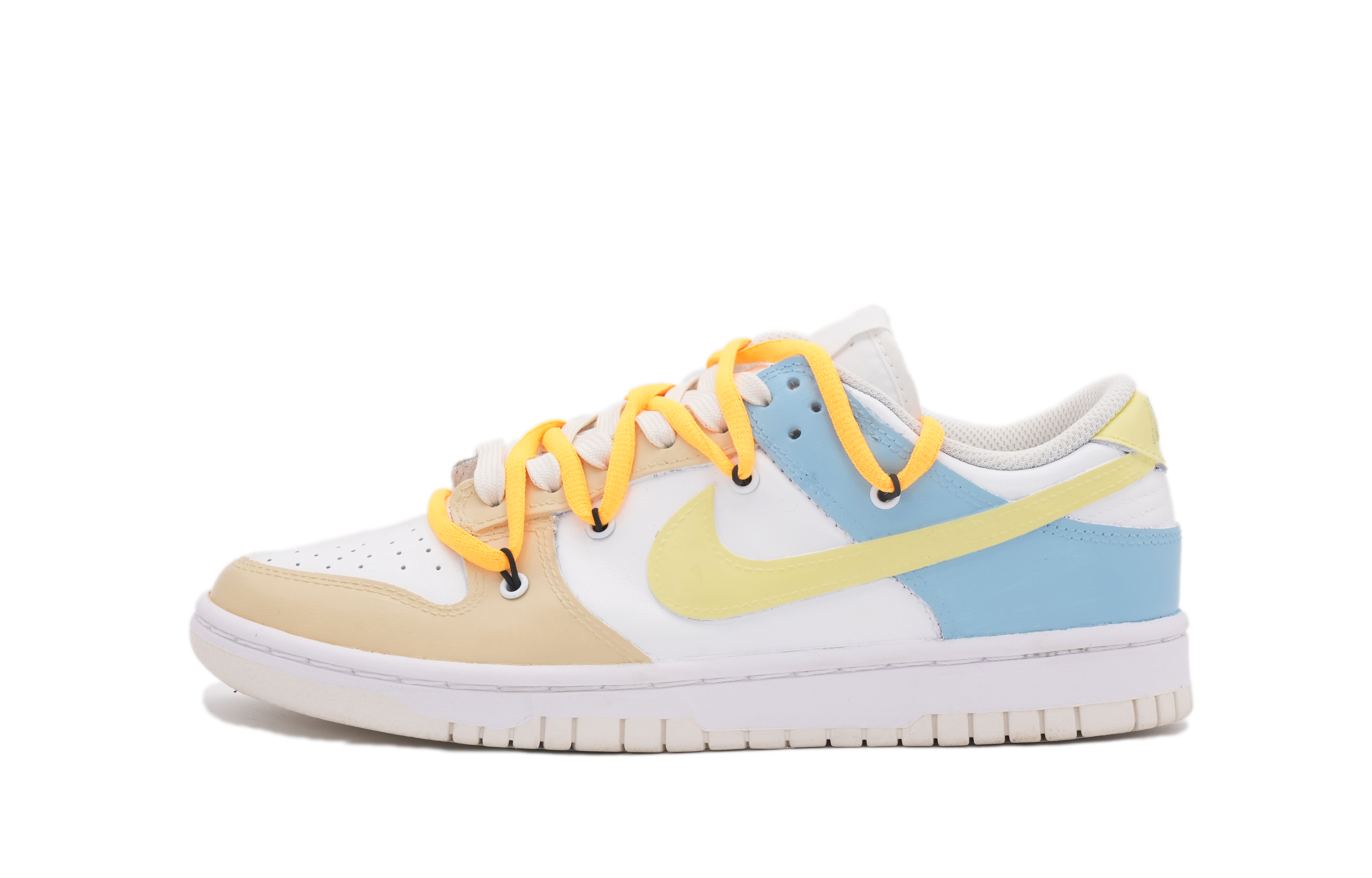 

Кроссовки Nike Dunk Skateboarding Shoes Women's Low-top Yellow/blue, желтый