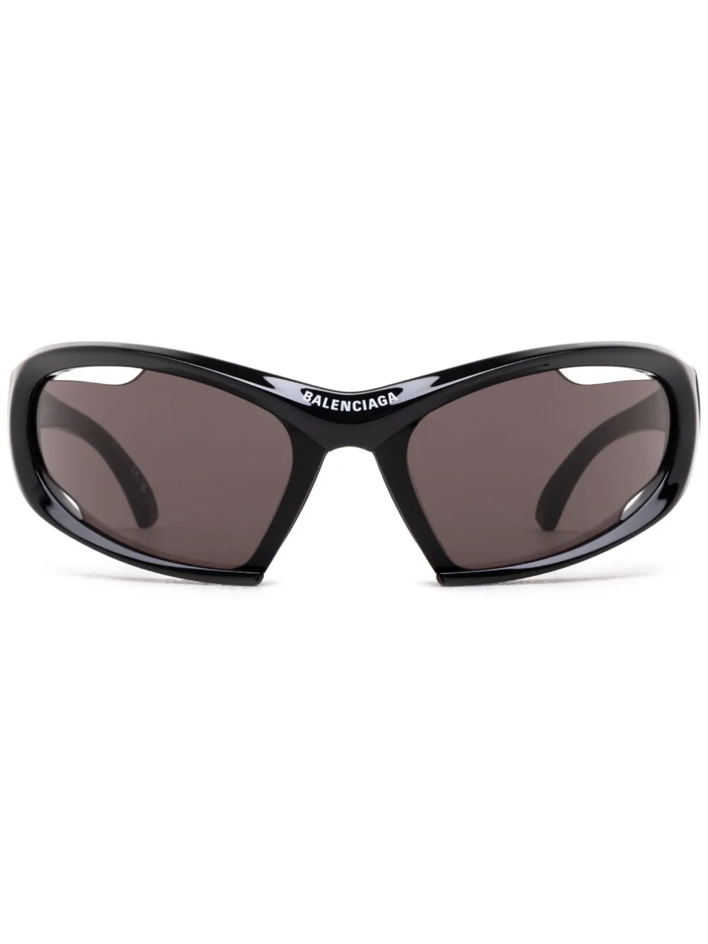 

Солнцезащитные очки Uni Dynamo Wrap в овальной оправе Balenciaga Eyewear, черный