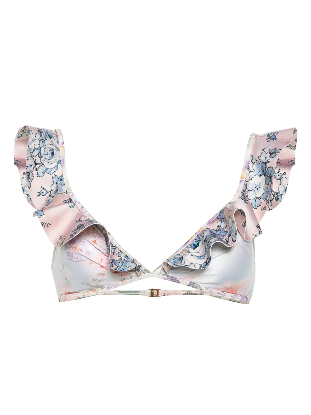 

Топ бикини Halliday Spliced Frill ZIMMERMANN, розовый