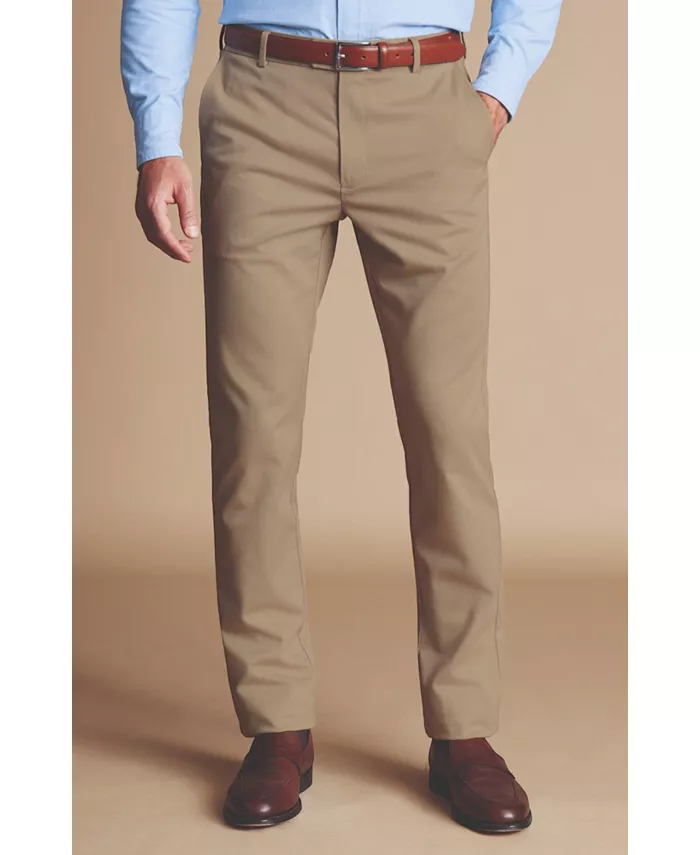 

Мужские облегающие брюки-чинос Ultimate Non-Iron Charles Tyrwhitt, коричневый/бежевый