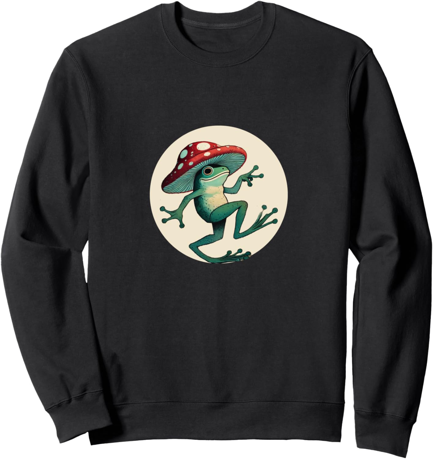 

Толстовка, Иллюстрация «Веселая грибная лягушка» на толстовке Vintage Mushrooms Lover Snugg, черный