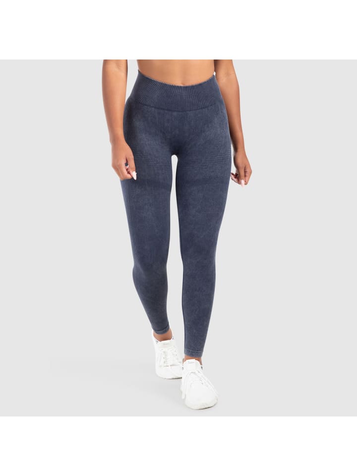 

SMILODOX Бесшовные леггинсы Yune с эффектом сборки, темно-синего цвета