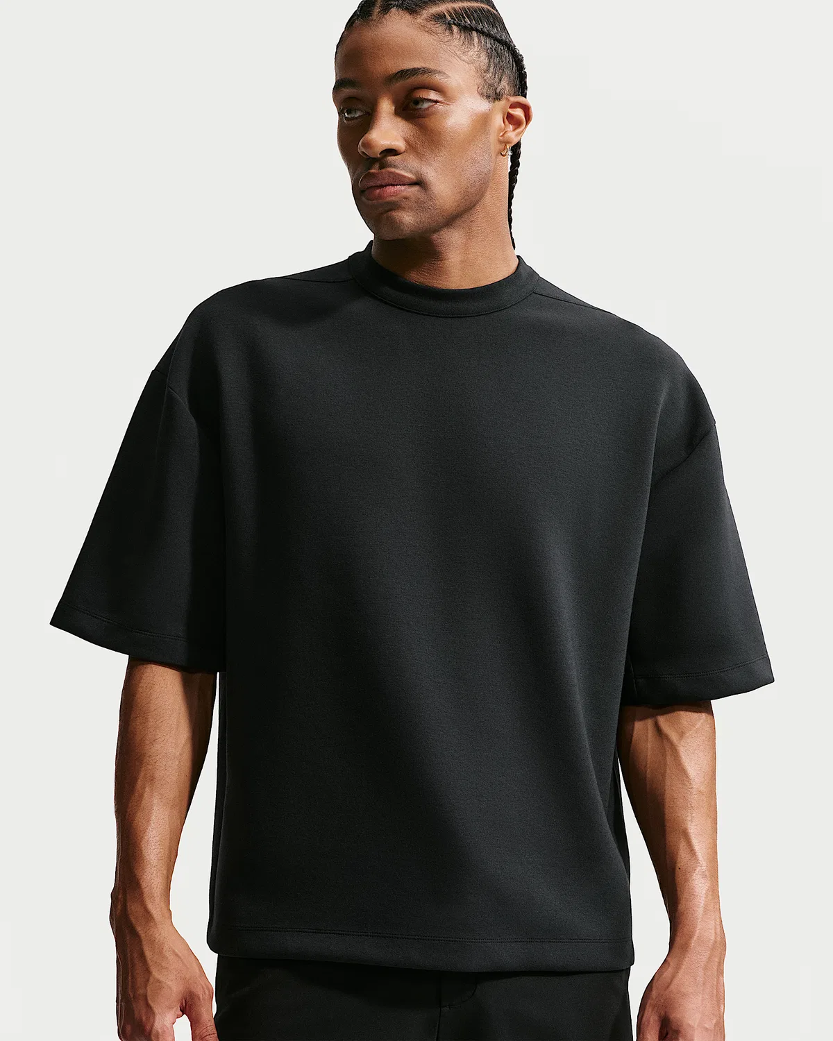 Мужская футболка Dri-FIT с коротким рукавом Nike 24.7 ImpossiblySoft, Black/Black/Dark Smoke Grey