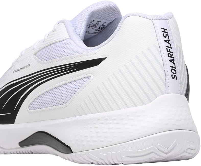 Кроссовки PUMA Unisex Solarflash III для зала, белый/черный — фото 4