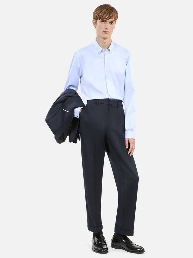 

Брюки прямого кроя из шерстяной смеси THE KOOPLES, Dark Navy