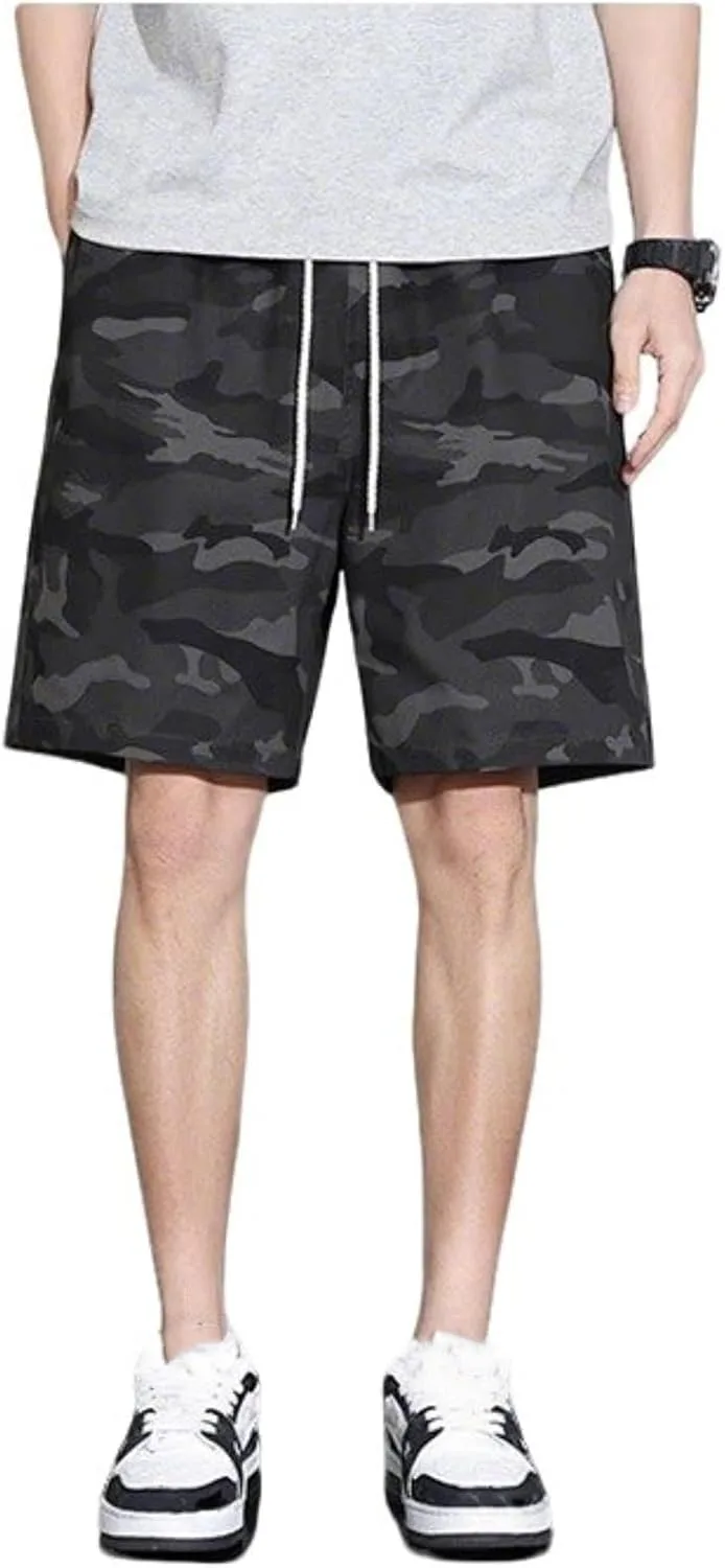 

Мужские шорты камуфляж с эластичным поясом свободного кроя OWSHIFKSGEG