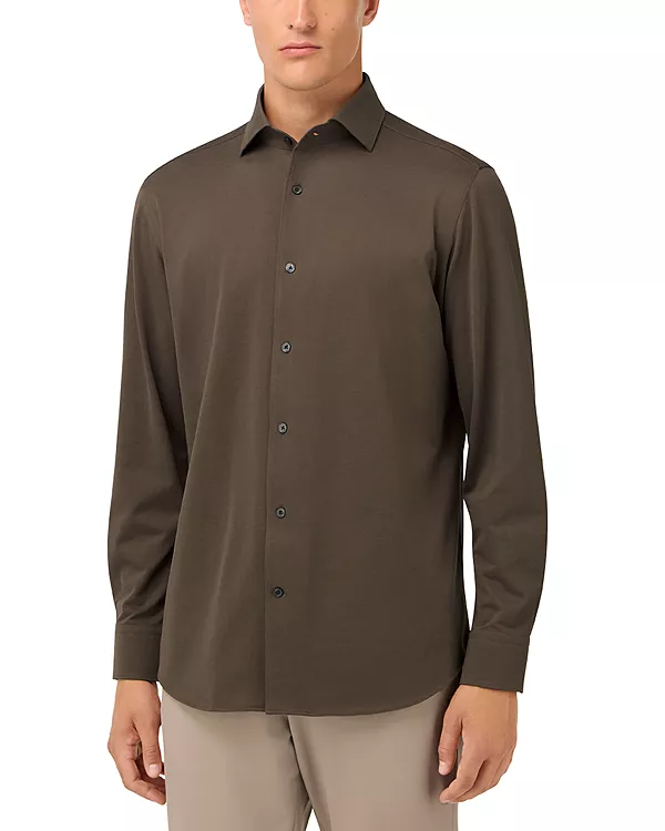 

Японская трикотажная футболка стандартного кроя Boggi Milano, коричневый