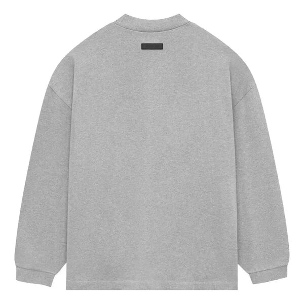 Свитер ss24 heavy jersey long-sleeve t-shirt 'light heather grey' Fear Of God Essentials, серый — фото 2