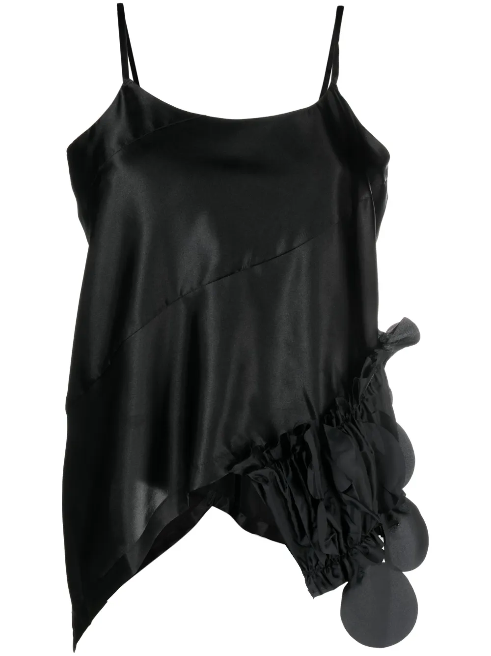 

Атласный топ асимметричного кроя Comme Des Garçons Comme Des Garçons, черный