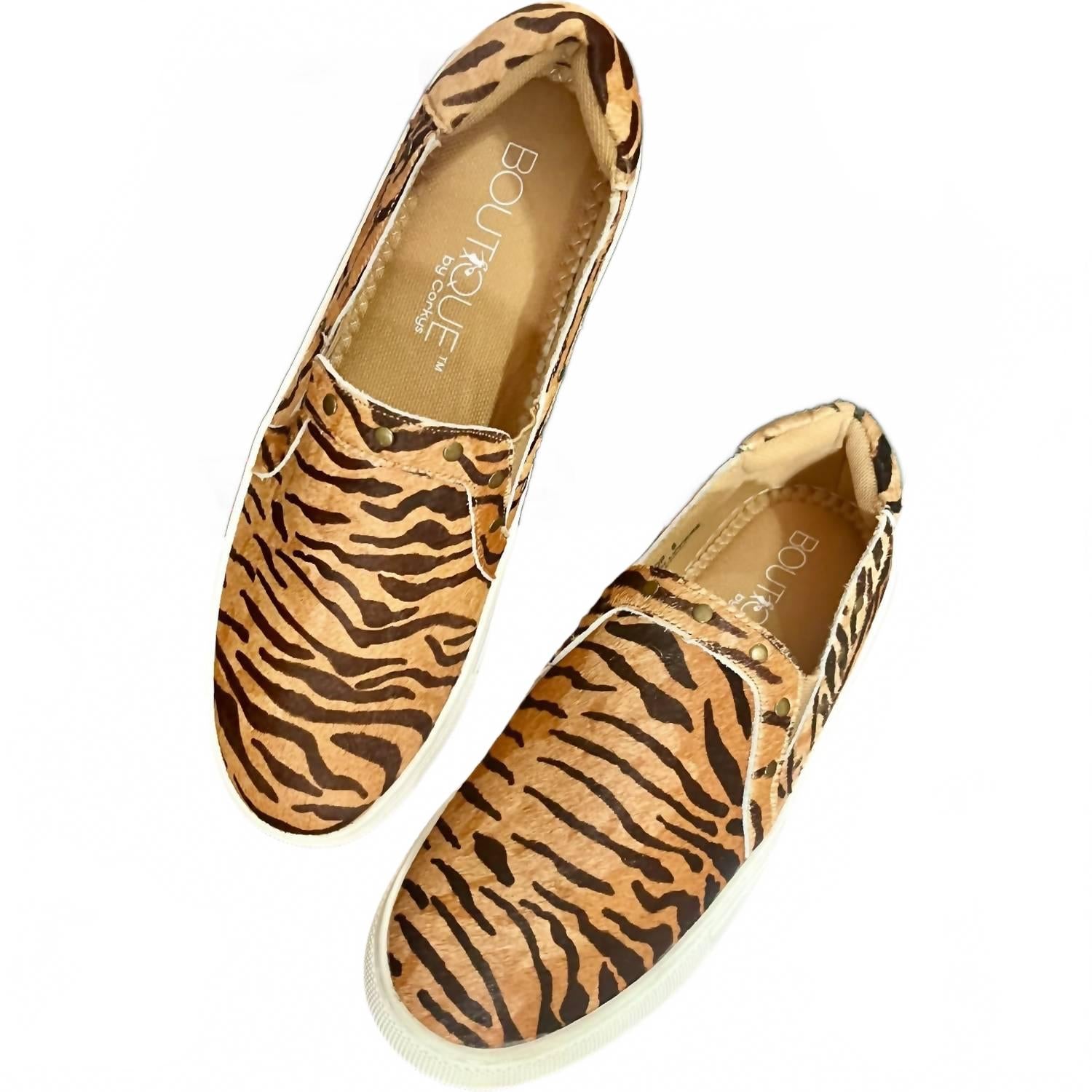 Женские слипоны Pine Top на меху с тигровым принтом Corkys Footwear, Hair On Hide Tiger — фото 2