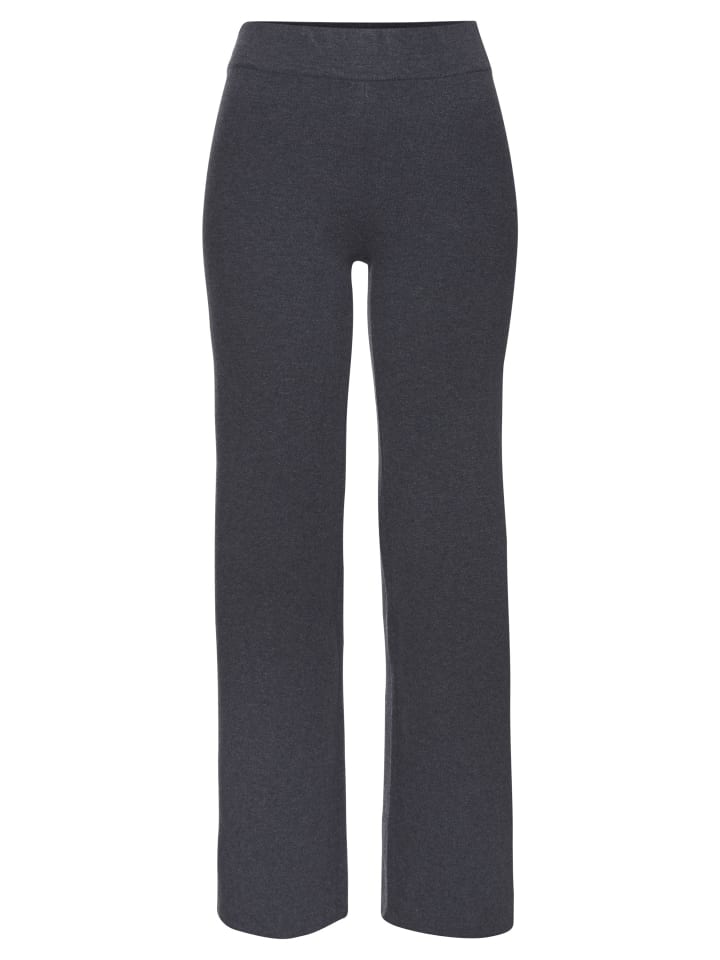 

ELBSAND Вязаные брюки синего меланжевого цвета