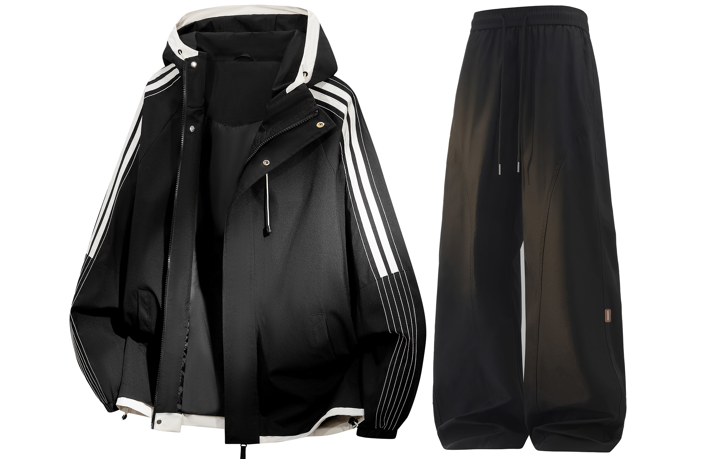 

Повседневная спортивная одежда Unisex WARRIOR, flare night черный top+черный fleece-lined pants