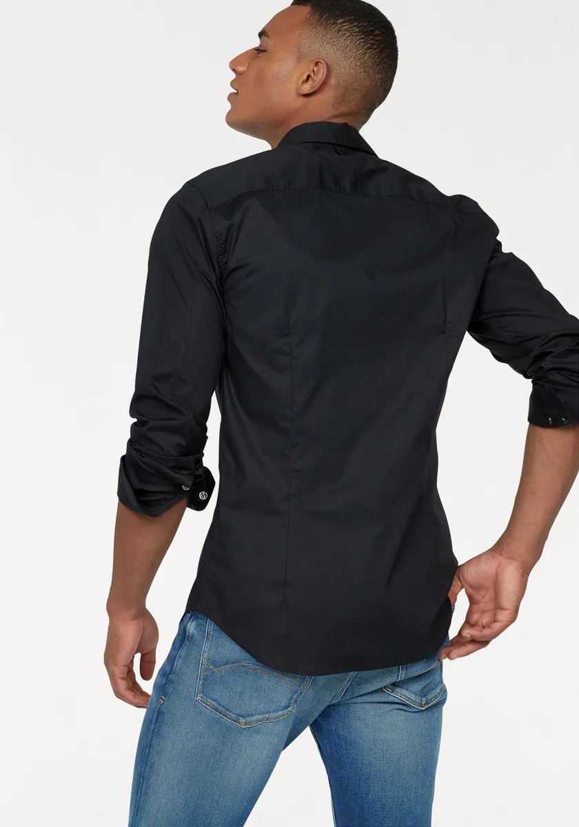 Рубашка с длинными рукавами Tommy Jeans "Sabim Stretch Shirt Shirt", рубашка стрейч, премиум-класса, приталенного кроя, с эластаном, цвет Tommy Black — фото 2