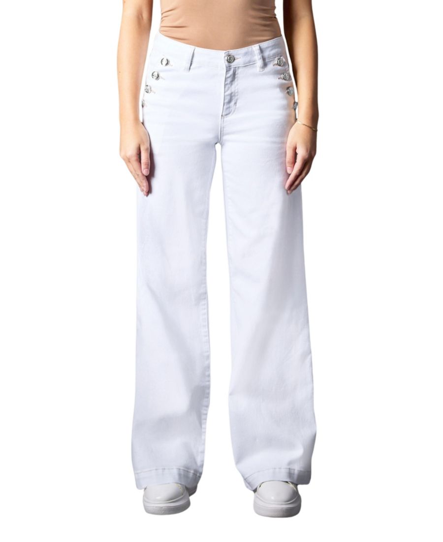 

Женские джинсы Ariana со средней посадкой и широкими штанинами Blue Revival, White