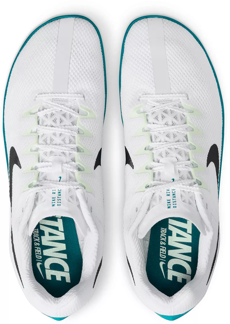 Легкоатлетические кроссовки Nike Zoom Rival Distance, белый/зеленый — фото 2