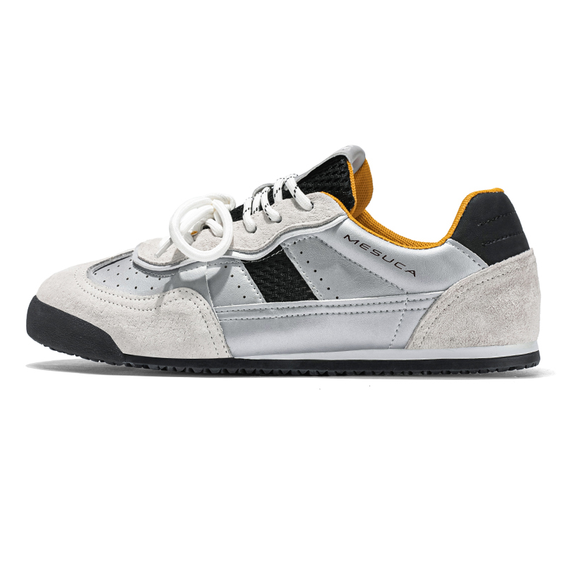 

MESUCA Антискользящие износостойкие низкие скейтерские кроссовки мужские серебристые, цвет Silver