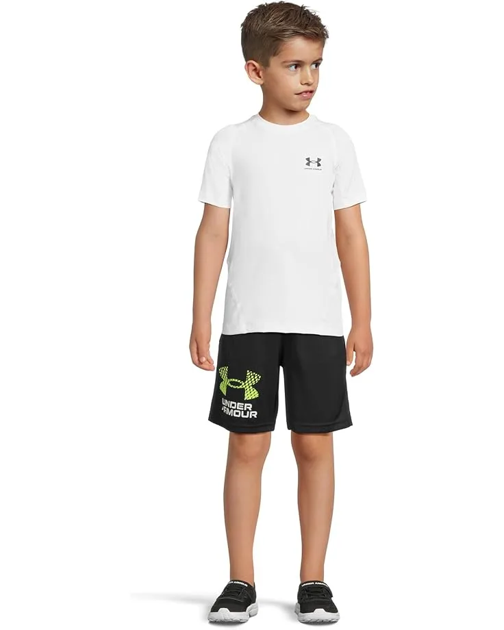 Футболка с коротким рукавом HeatGear Armour (для детей постарше) Under Armour Kids, White/Black — фото 4