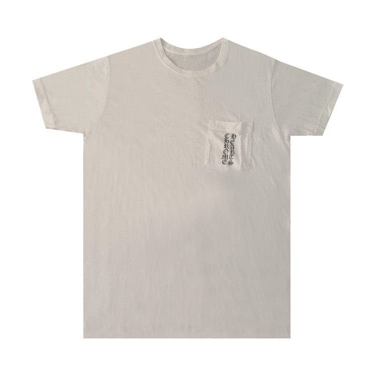 

Футболка Chrome Hearts Vertical Logo Pocket Tee 'White', Белый, Футболка Chrome Hearts Vertical Logo Pocket Tee 'White'