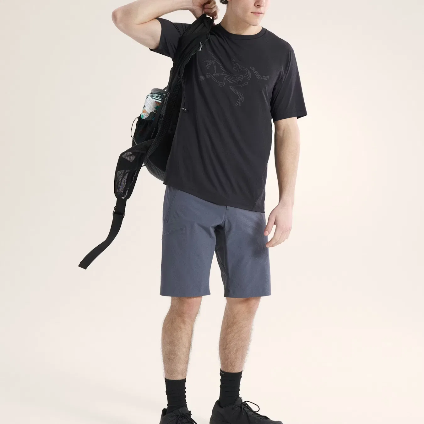 Футболка мужская Arc'teryx CORMAC LOGO SS Arcteryx, Polar White/Arctic Silk — фото 4