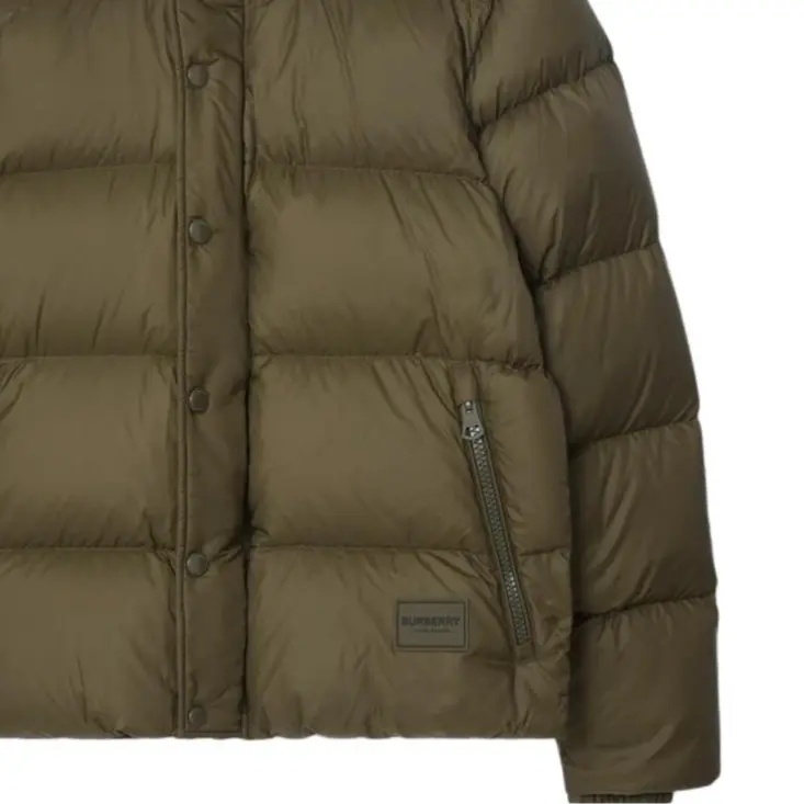 Пуховик Burberry мужской, армейский зеленый, армейский зеленый — фото 3