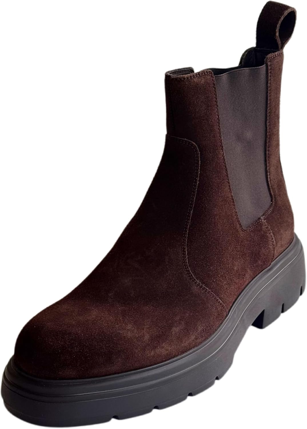 

Мужские ботинки Chelsea Ferragamo Doran из коричневой замши на резинке (Salvatore)