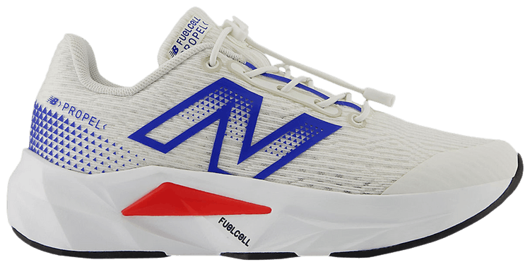 

Кроссовки New Balance FuelCell Propel v5 Bungee Lace Little Kid Wide 'Sea Salt Royal True Red', кремовый