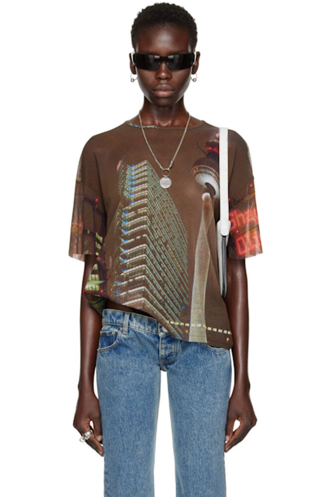 

Коричневая футболка Shayne Oliver Edition Jean Paul Gaultier
