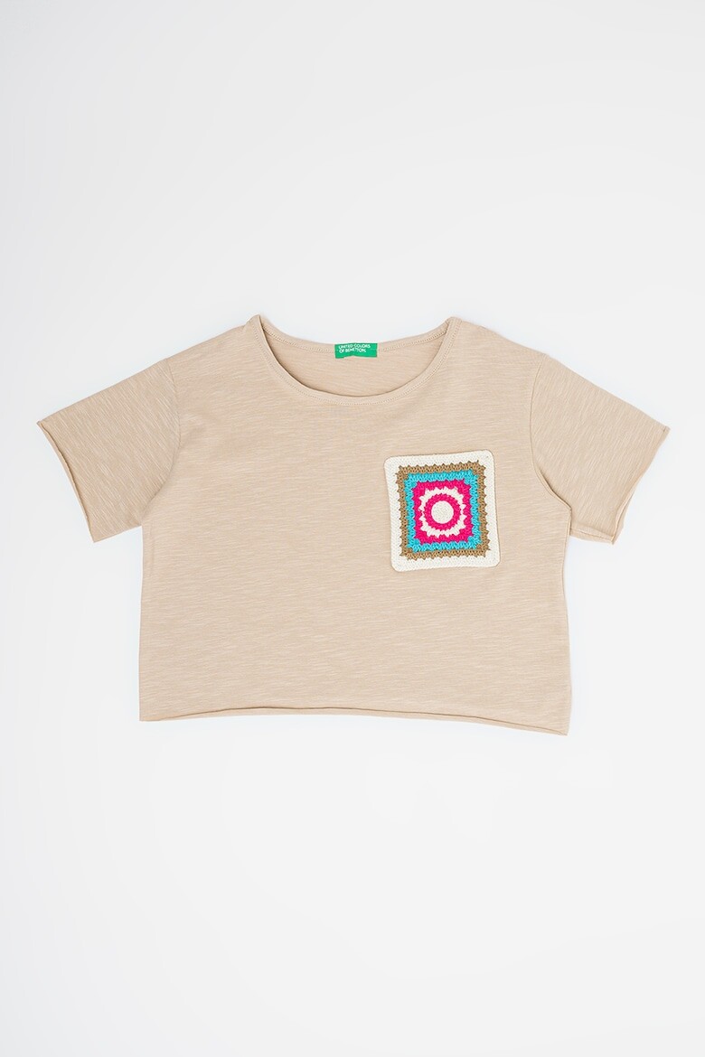 

Футболка с вязаным кружевом United Colors Of Benetton, бежевый