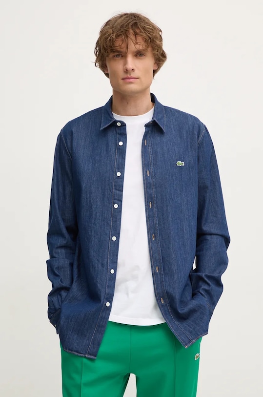 

Джинсовая рубашка Lacoste, темно-синий