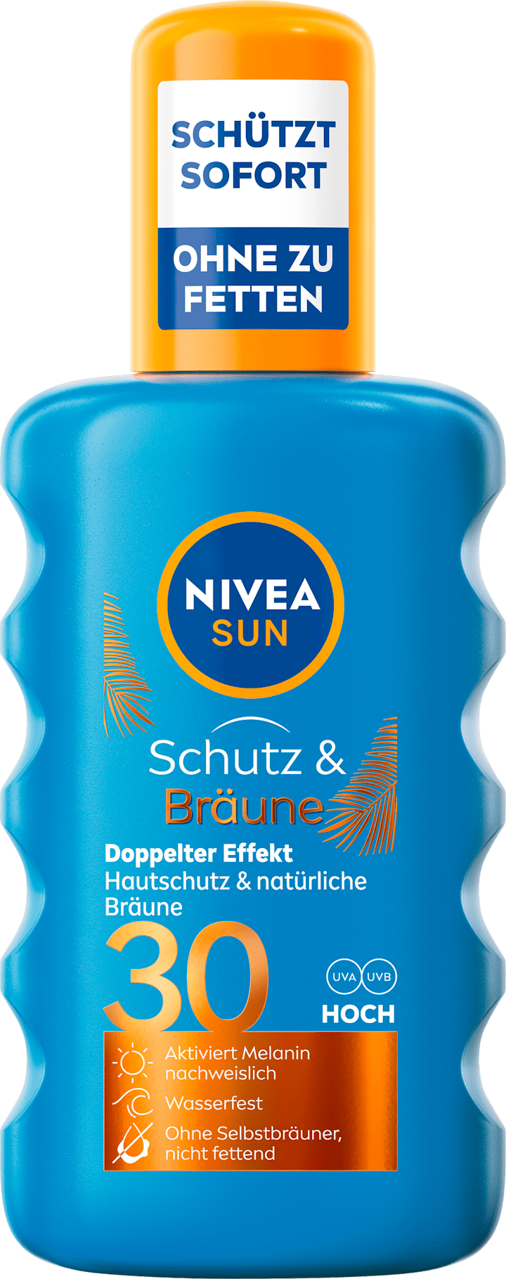 

Солнцезащитный спрей NIVEA SUN Sonnenspray Schutz & Bräune LSF 30, 200 ml