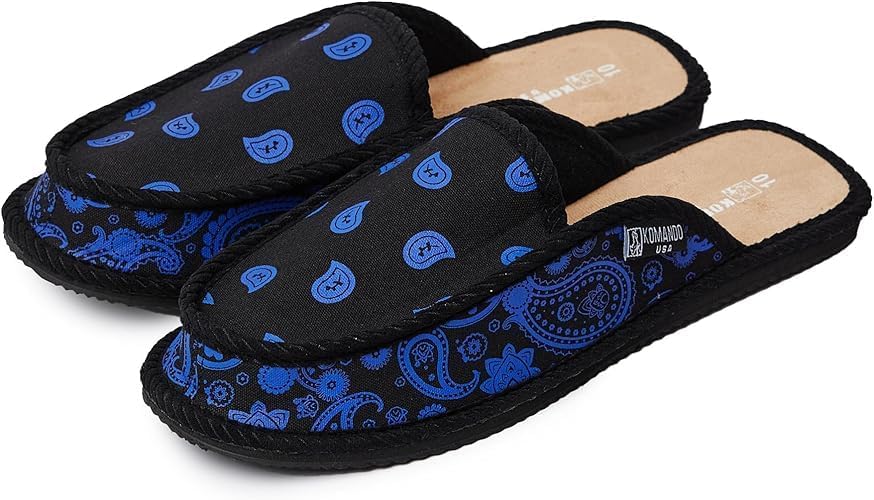 

Тапочки Bandana Paisley House, домашняя обувь для комфорта Generic, черный