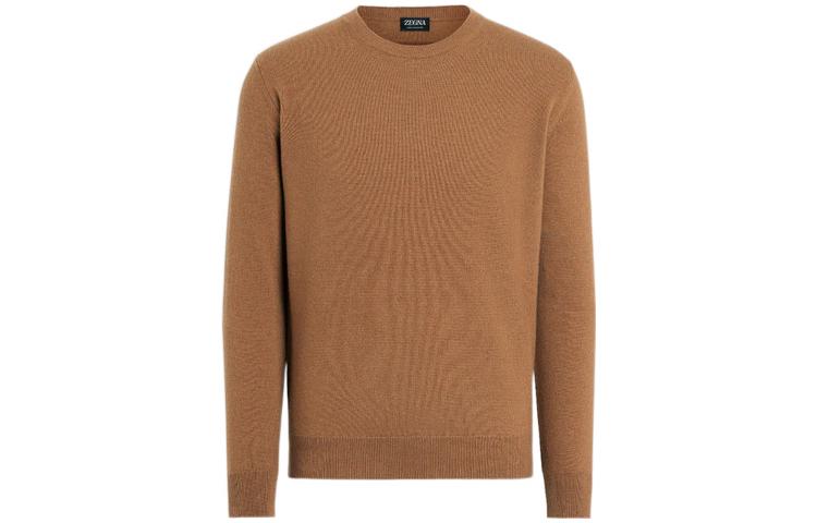 

Вязаный джемпер Zegna с круглым вырезом Ermenegildo Zegna, Camel