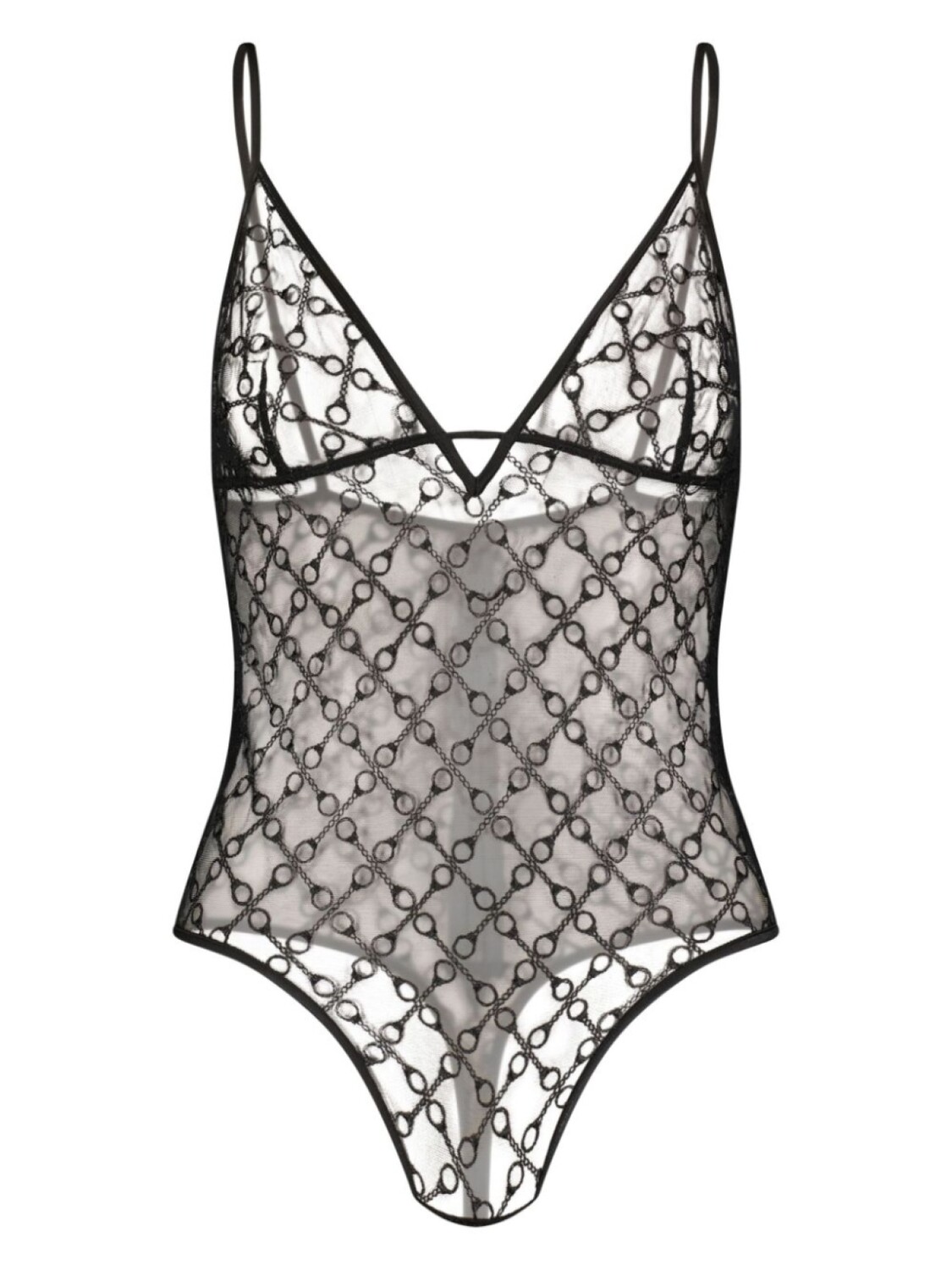 

Kiki de Montparnasse боди Handcuff с вышивкой, черный