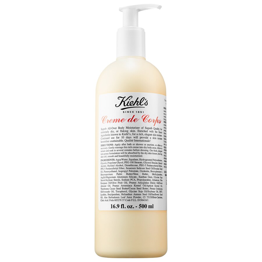 

Многоразовый увлажняющий лосьон для тела Crème de Corps со скваланом Kiehl's Since 1851, 16.9 oz/500 ml