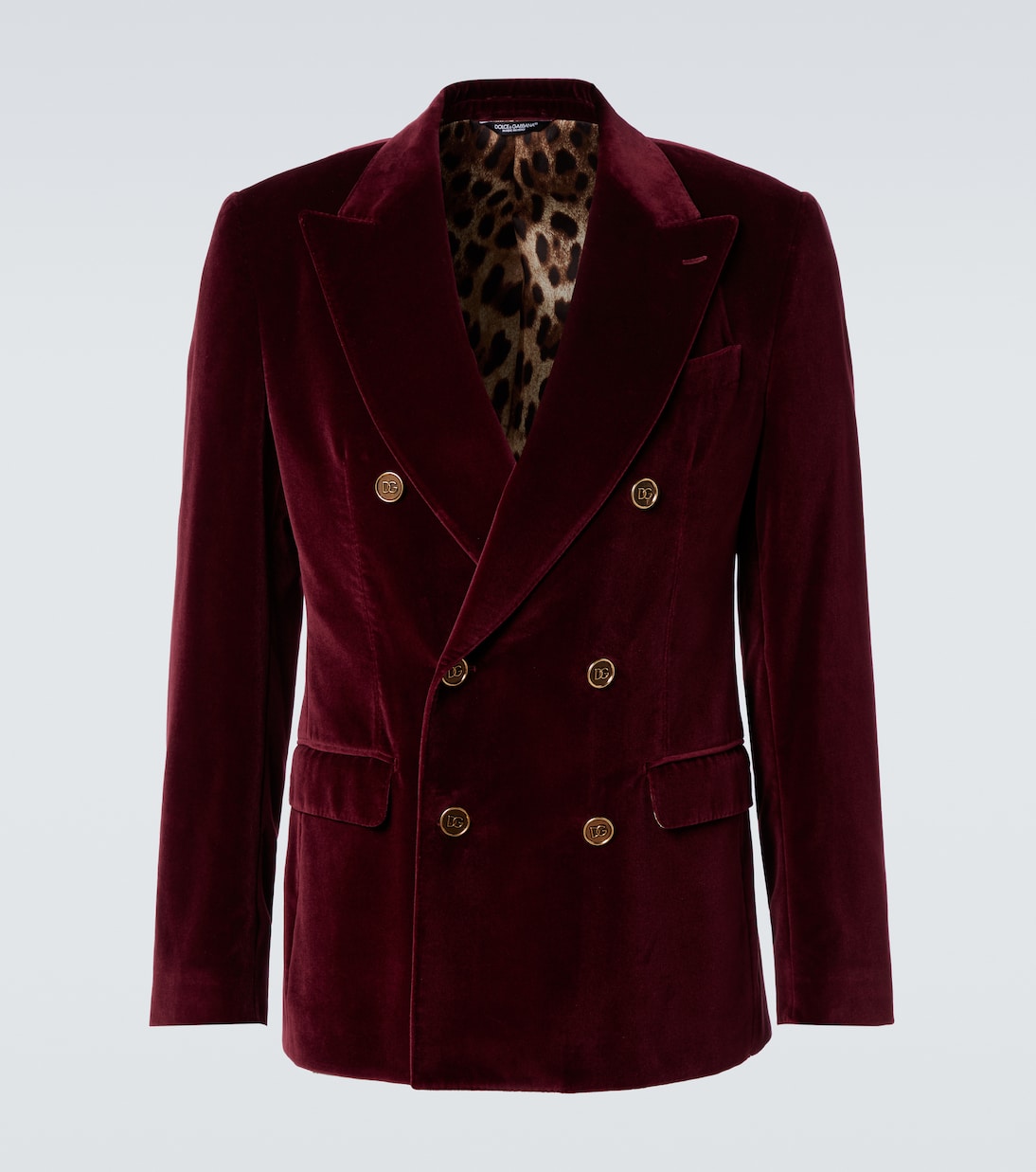 

Двубортный блейзер из хлопкового бархата Dolce&Gabbana, Bordeaux