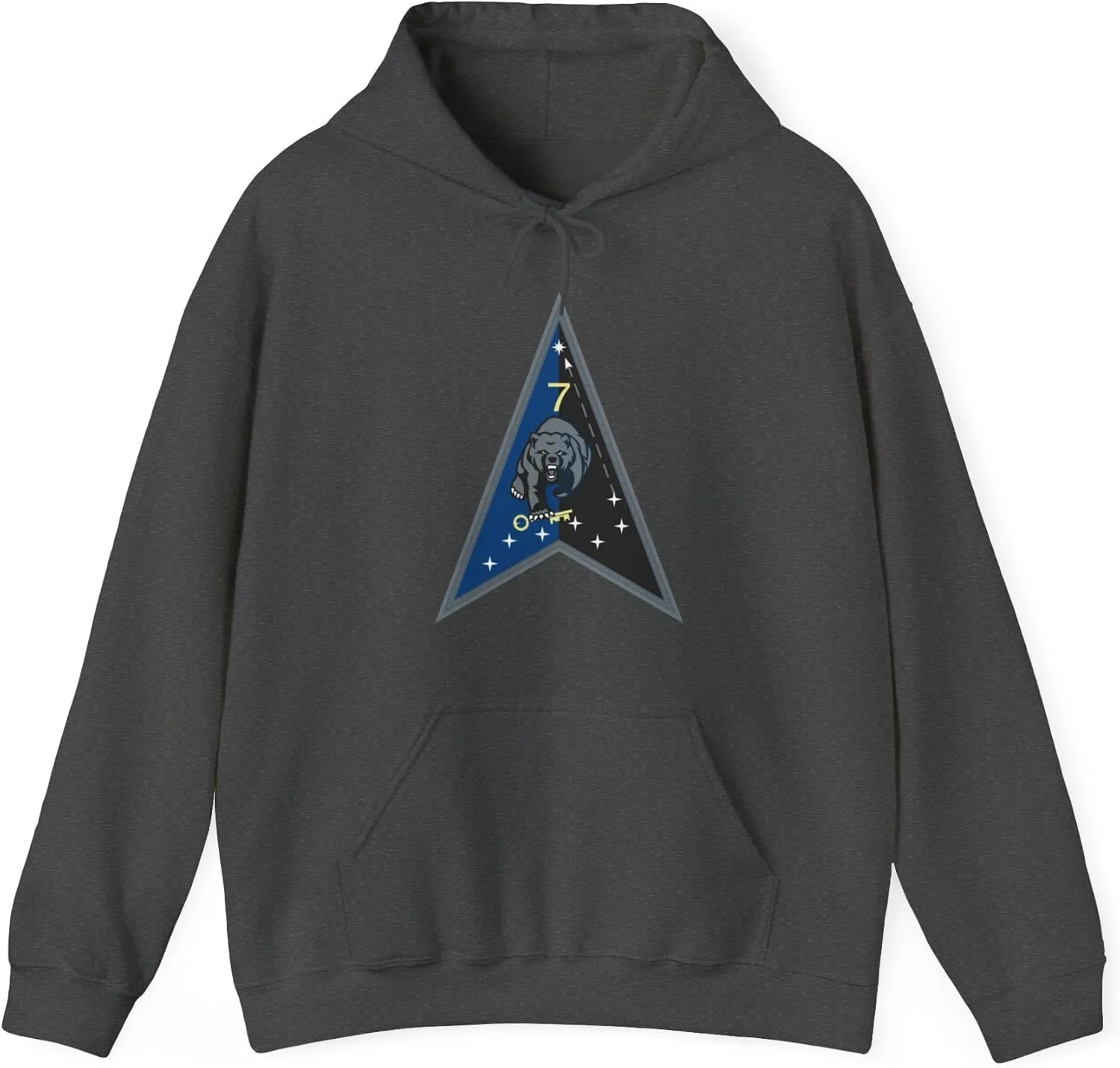 Толстовка Space Delta 7 (Космические силы США) GENERIC, Dark Heather