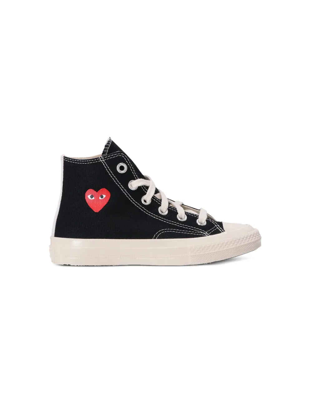Кроссовки Red Heart из коллаборации с Converse Comme Des Garçons Play Kids, черный — фото 2