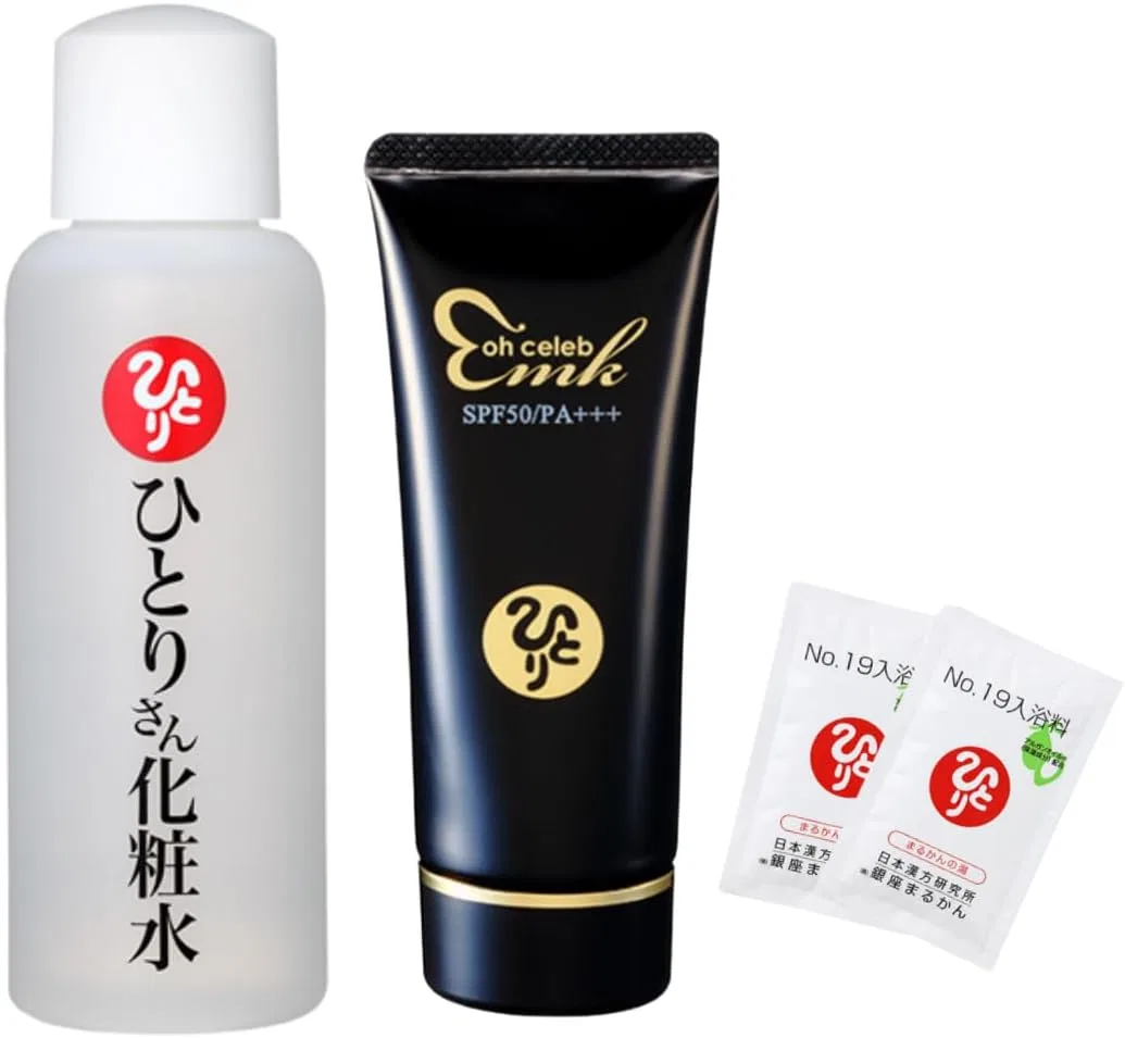 Набор для ухода за лицом Ginza Marukan: лосьон 100 мл и фонд SPF50 30 г