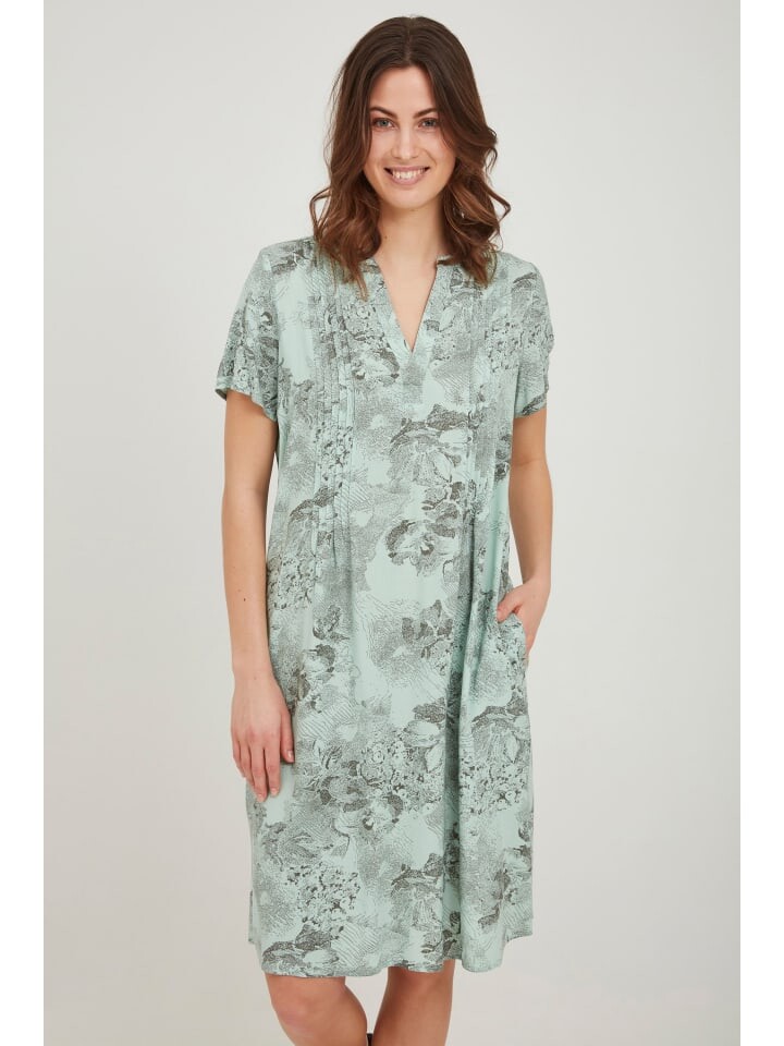 

Короткое платье Fransa Blusenkleid FRALTONE 6 Dress - 20609329 lockeres Sommerkleid, зеленый